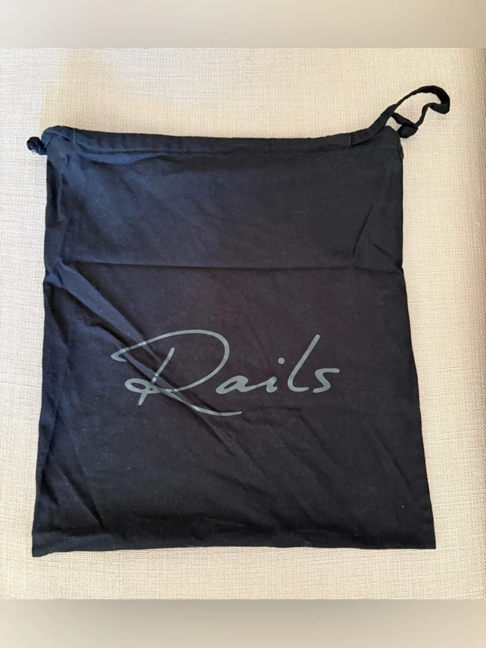 Rails Large Black Dust Bag - 18.5” x 16.5”